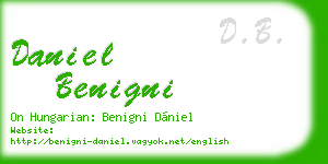 daniel benigni business card